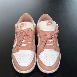 Nike Women's Peach and White Sneakers